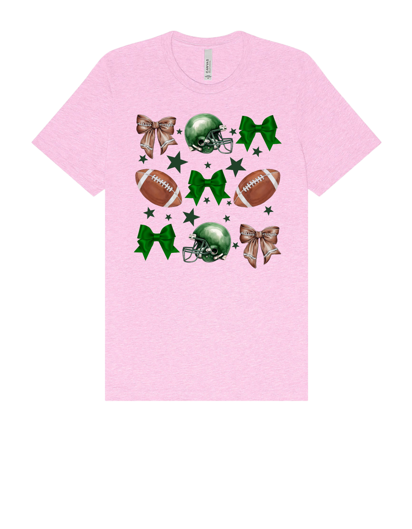 Adult Tee "Football & Bows"