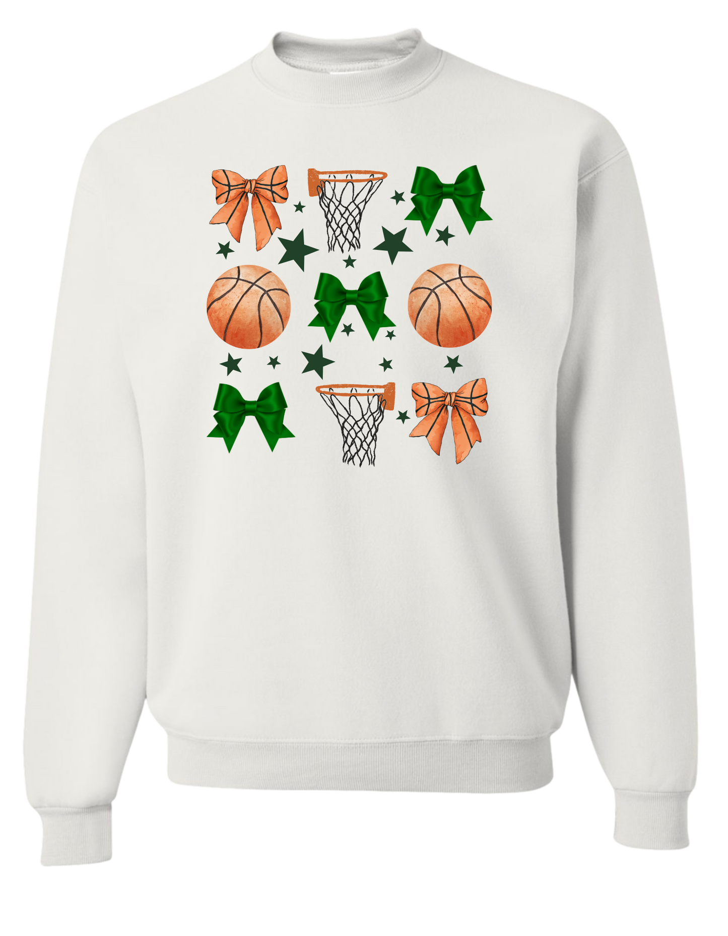 Adult "Basketball & Bows" Sweatshirt