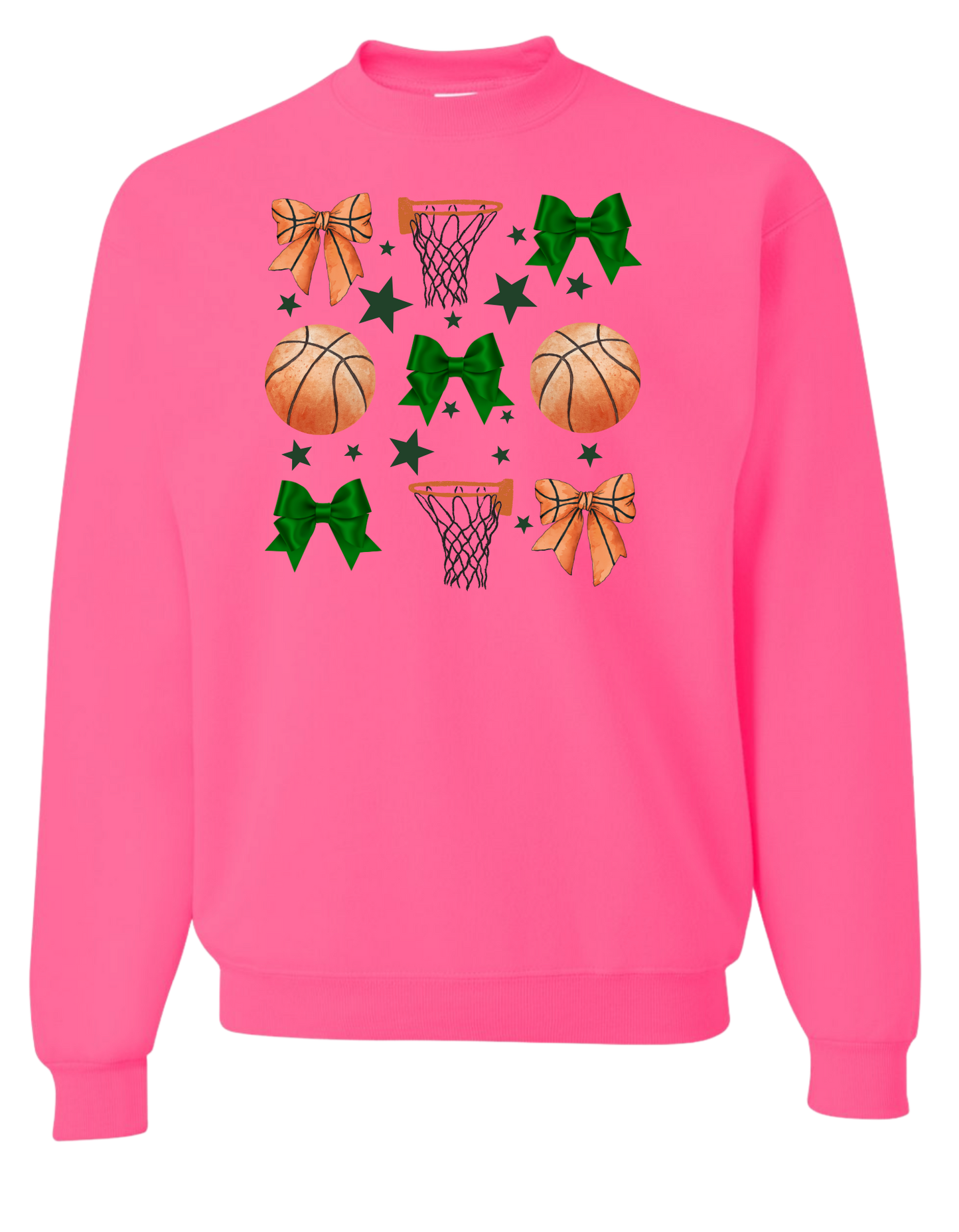 Adult "Basketball & Bows" Sweatshirt