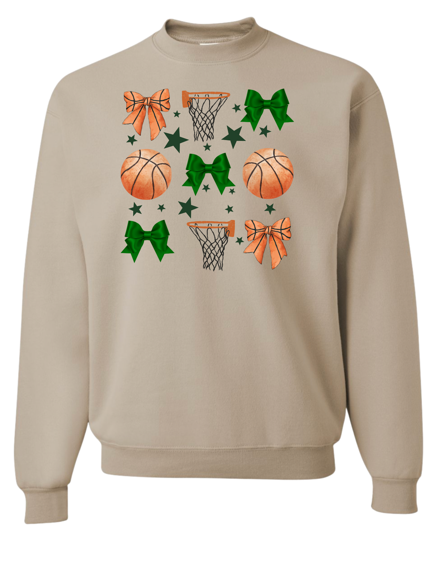 Adult "Basketball & Bows" Sweatshirt
