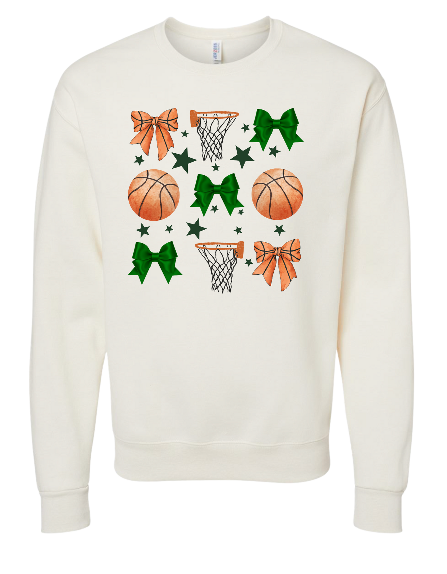 Adult "Basketball & Bows" Sweatshirt