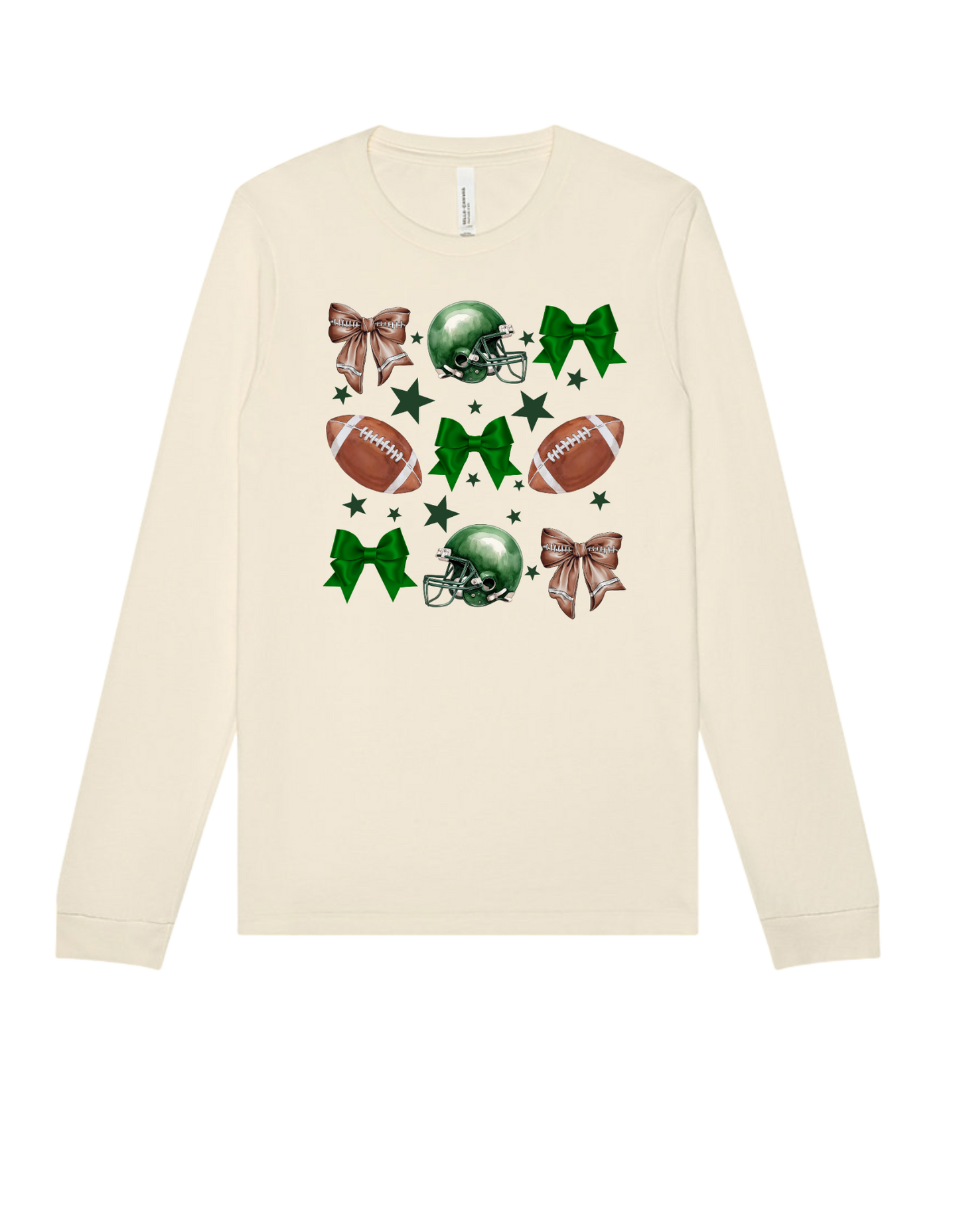 Adult Tee "Football & Bows"