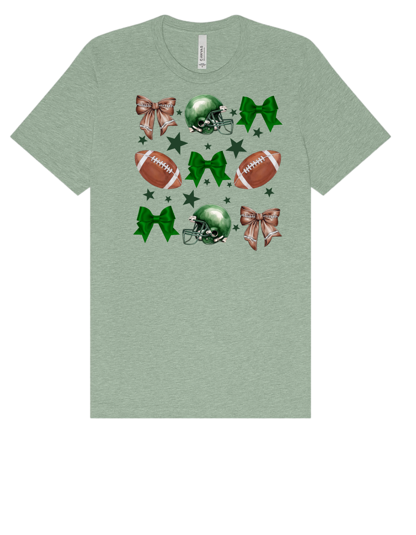 Adult Tee "Football & Bows"