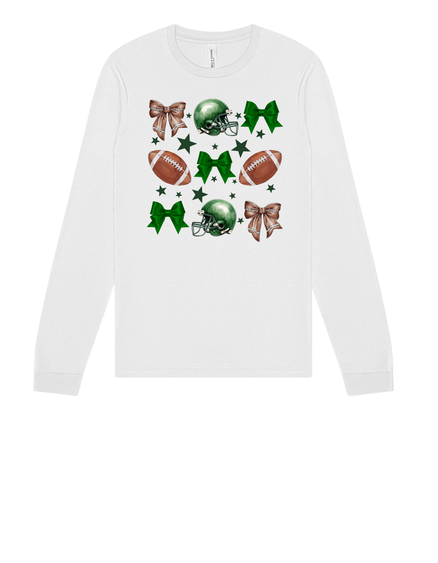 Adult Tee "Football & Bows"
