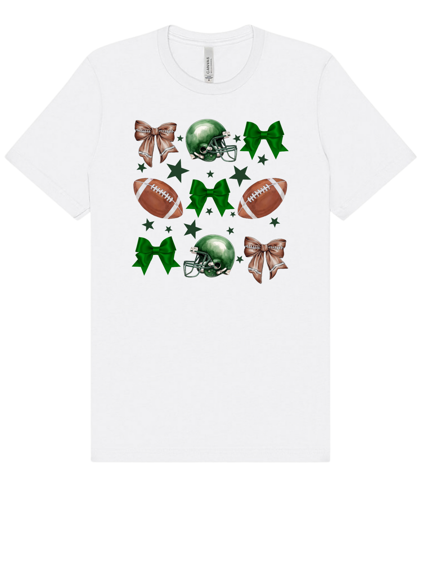 Adult Tee "Football & Bows"