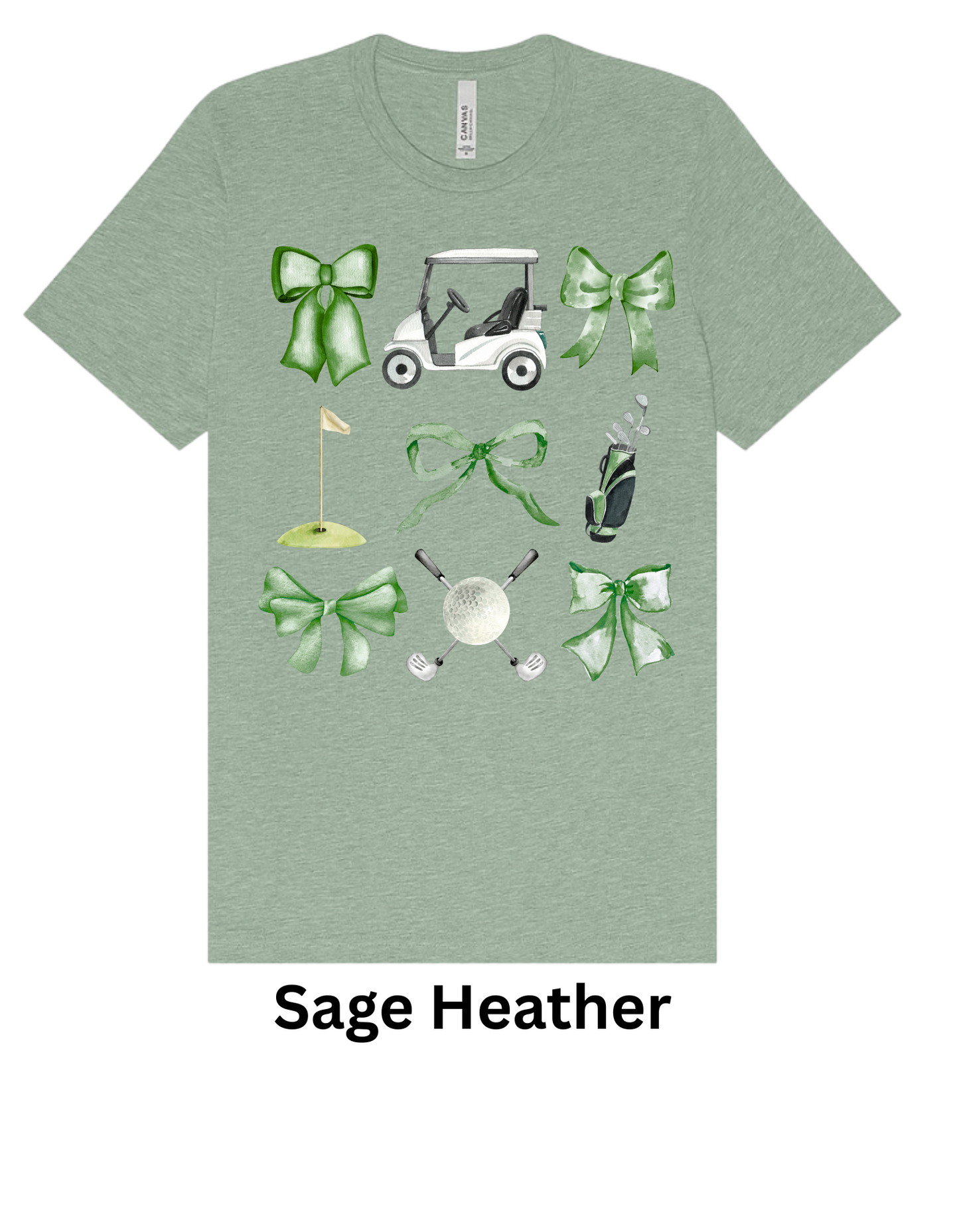 Adult Tee "Golf & Bows"