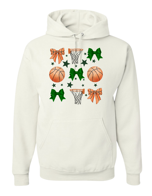 Adult "Basketball & Bows" Sweatshirt