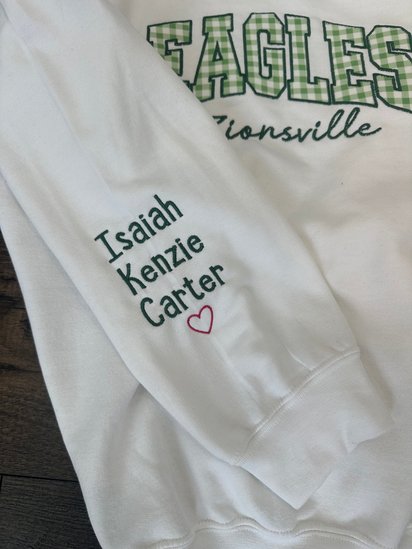 Zionsville Eagles Embroidered Sweatshirt (Appliqué)