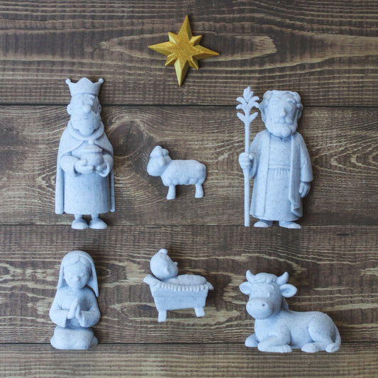 Stone Nativity Magnet Set (7 pack)