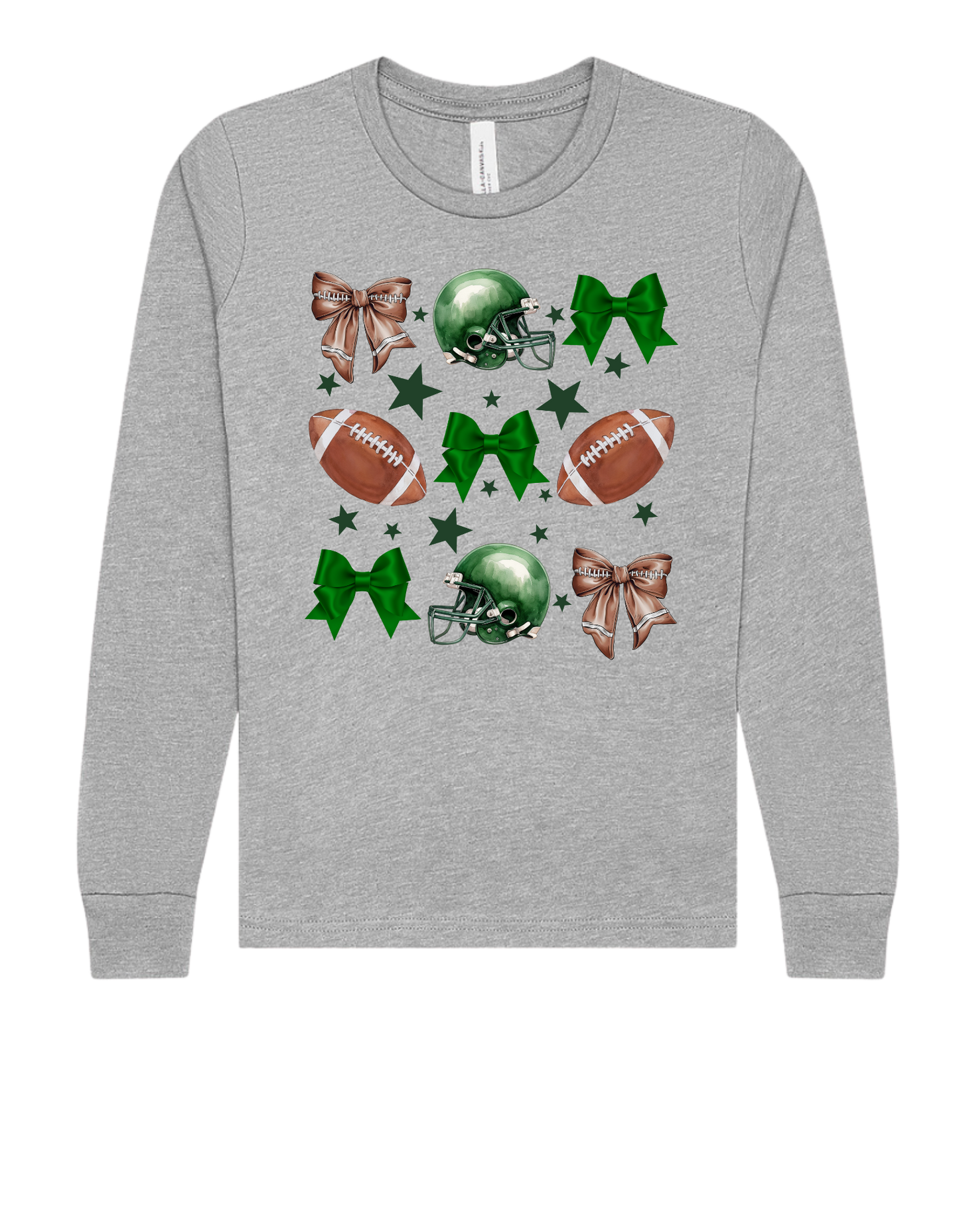 Youth Tee "Football & Bows"