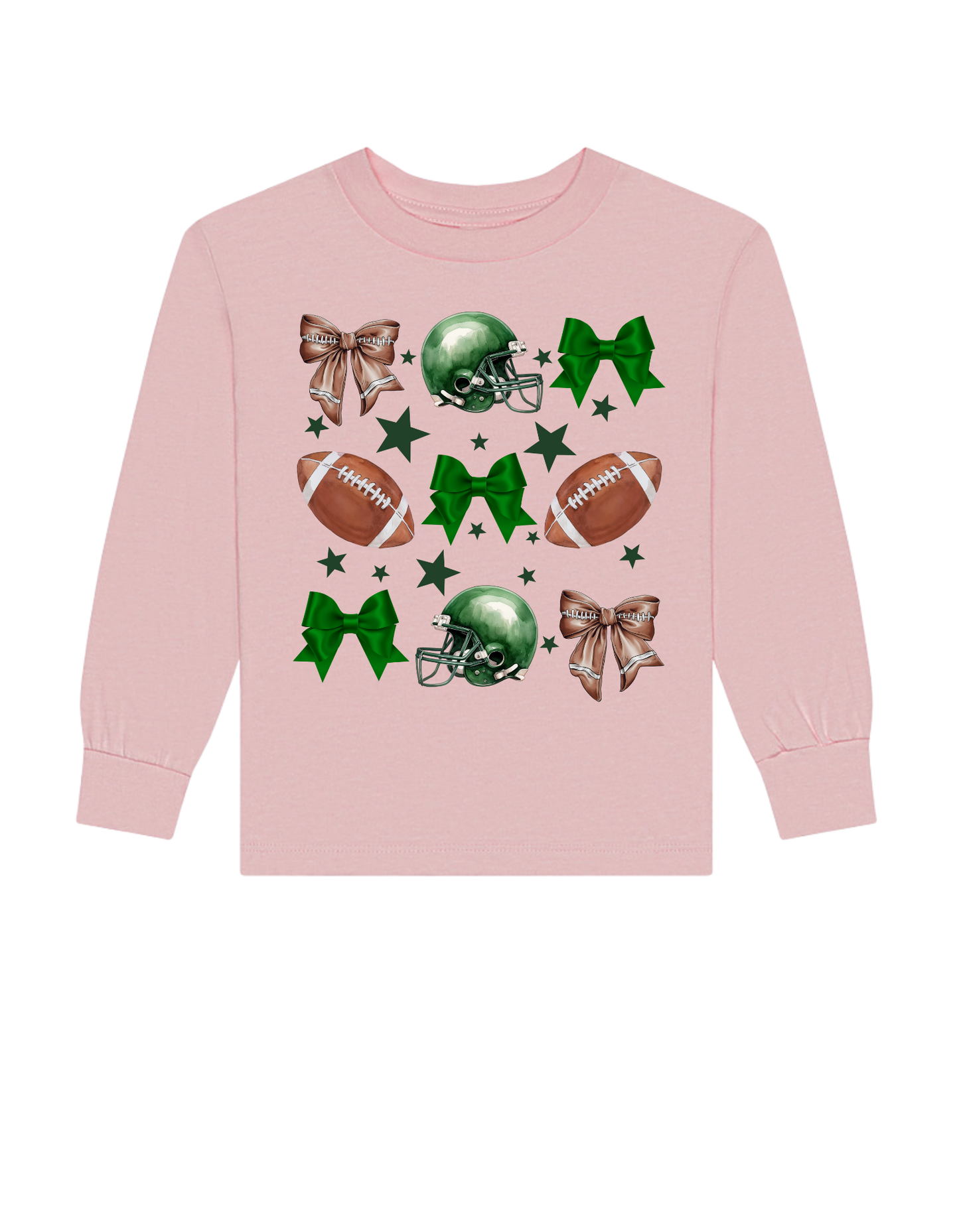 Youth Tee "Football & Bows"
