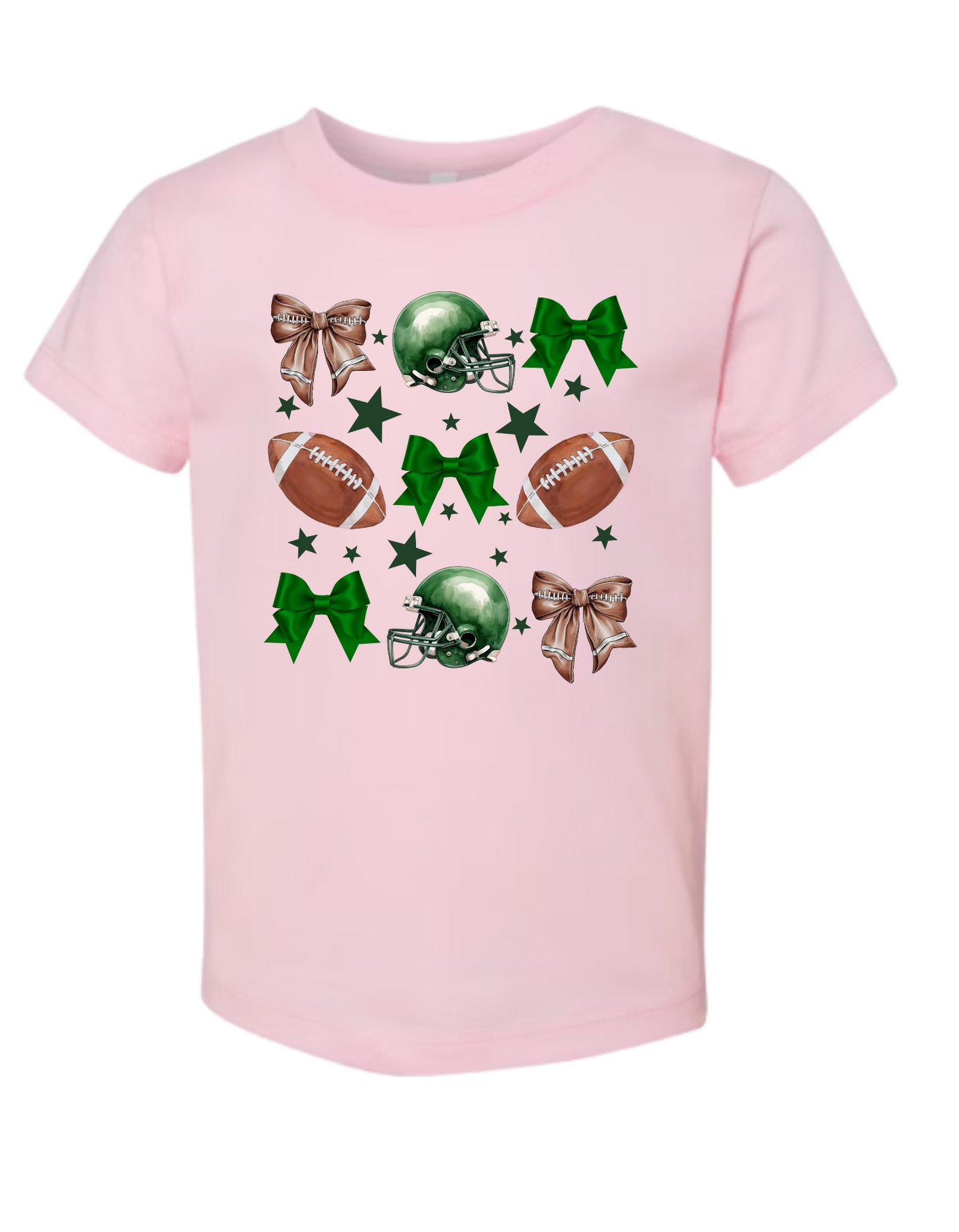 Youth Tee "Football & Bows"