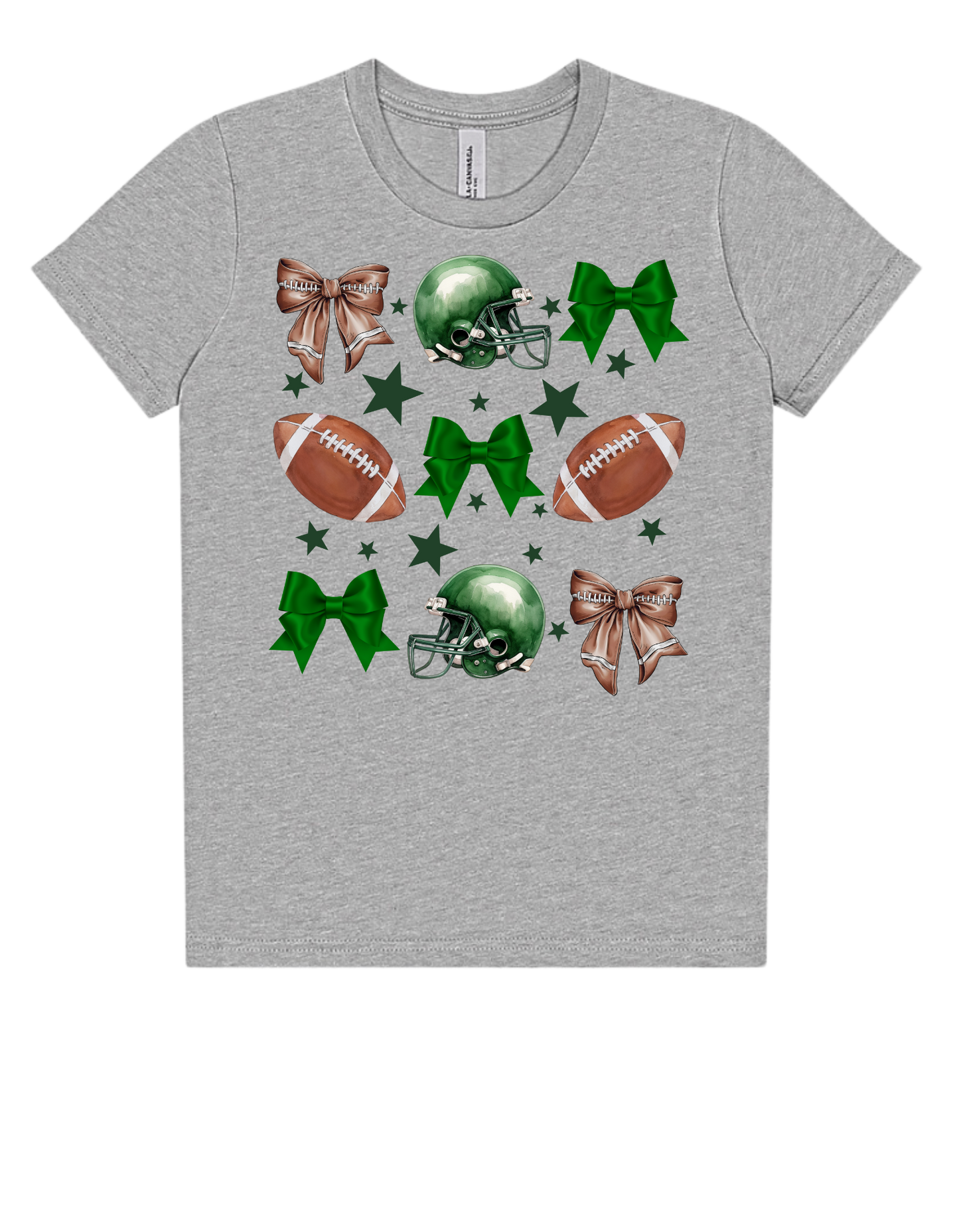 Youth Tee "Football & Bows"