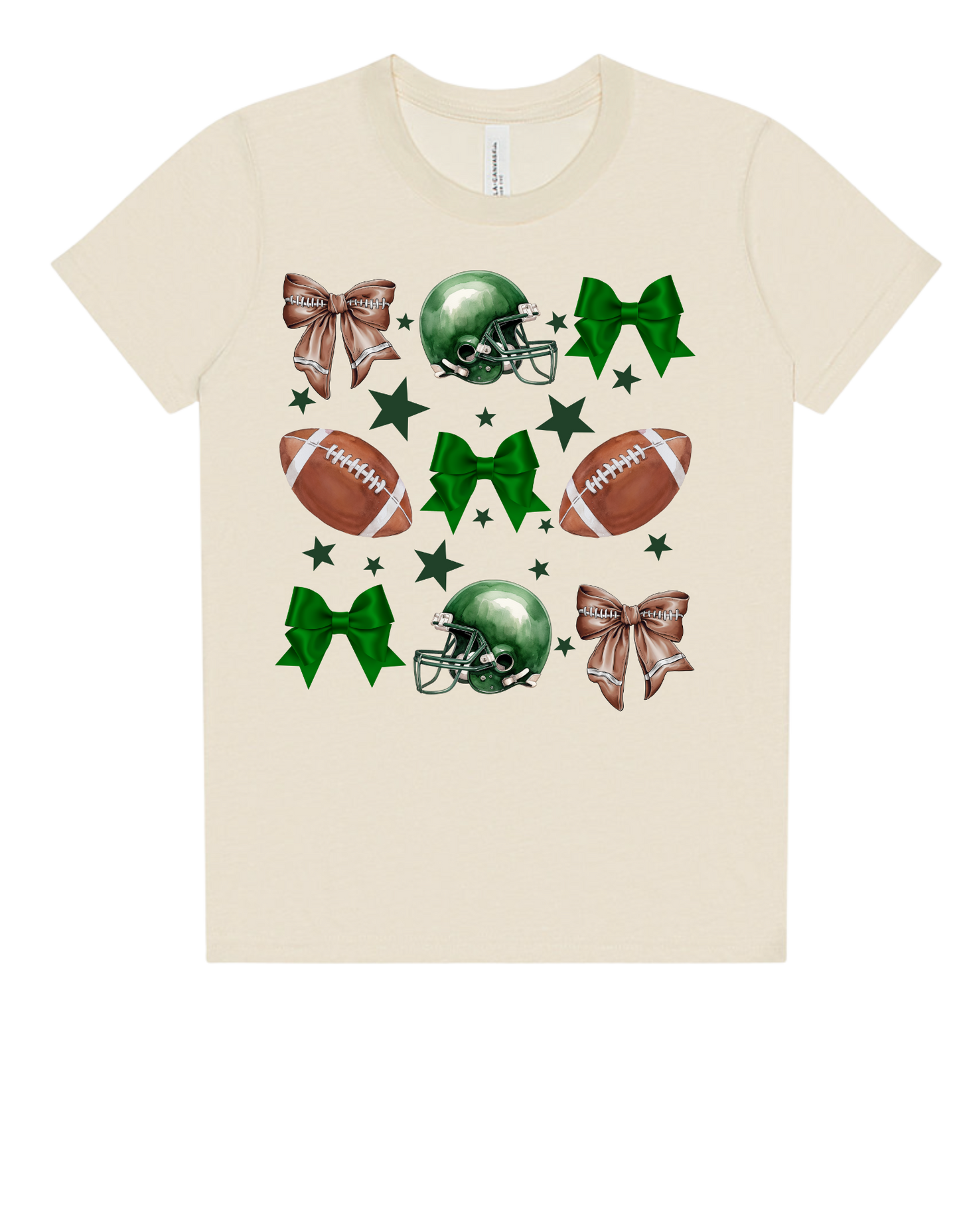 Youth Tee "Football & Bows"